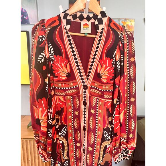 FARM Rio Multicolor Floral Midi Dress - Picture 6 of 7